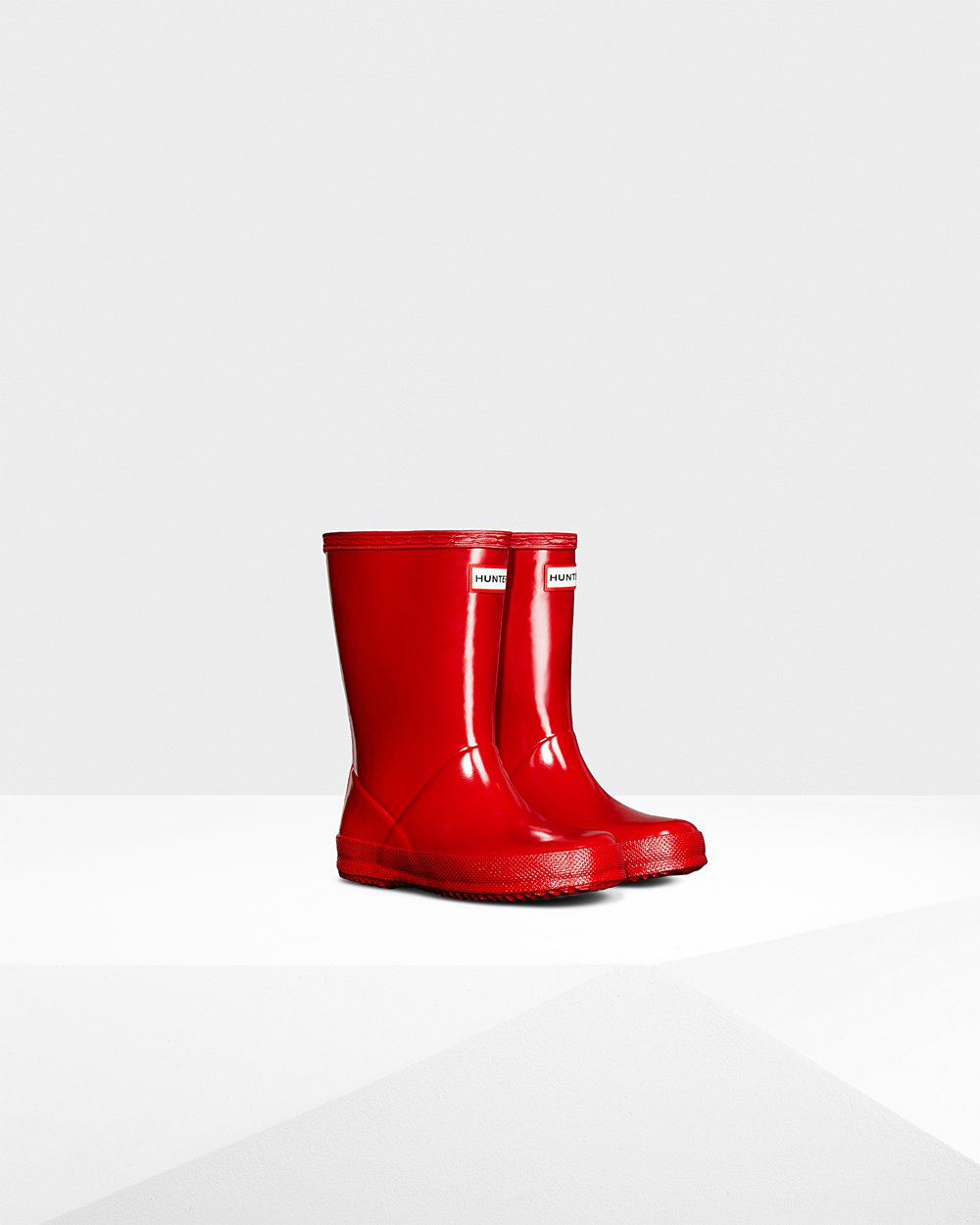 Kids Hunter Original First Classic Gloss | Rain Boots Red | NZ-16953-UTBI